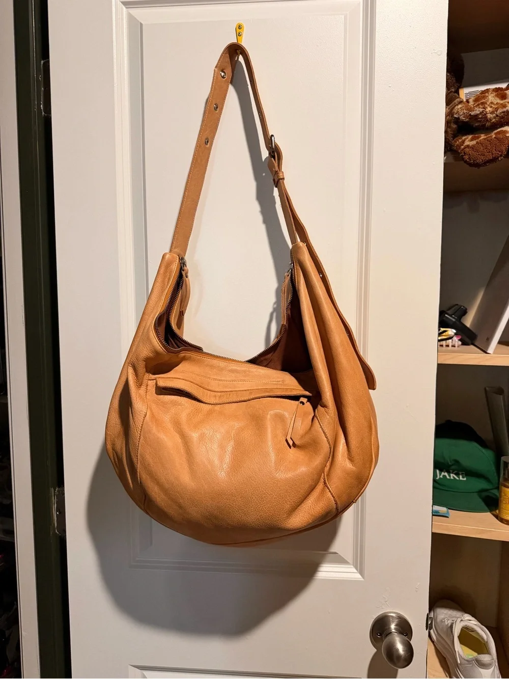 latico Cabo CamelLeather Crossbody Hobo Bag